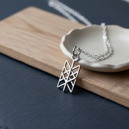 vkngjewelry Pendant Silver Celtic Pendant With Algiz Rune