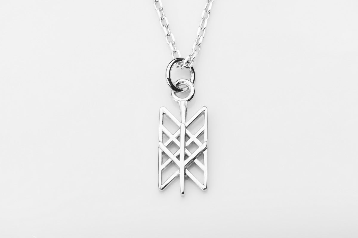 vkngjewelry Pendant Silver Celtic Pendant With Algiz Rune