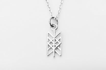 vkngjewelry Pendant Silver Celtic Pendant With Algiz Rune