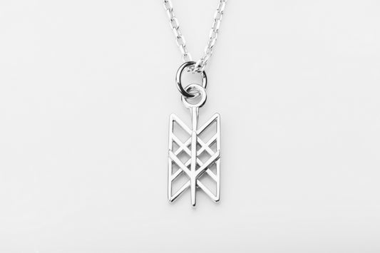 vkngjewelry Pendant Silver Celtic Pendant With Algiz Rune