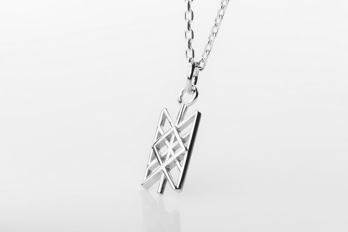 vkngjewelry Pendant Silver Celtic Pendant With Othala Rune
