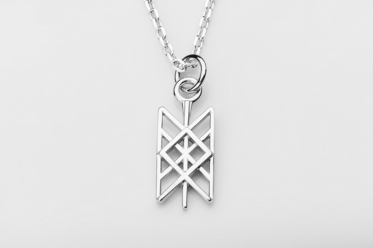 vkngjewelry Pendant Silver Celtic Pendant With Othala Rune