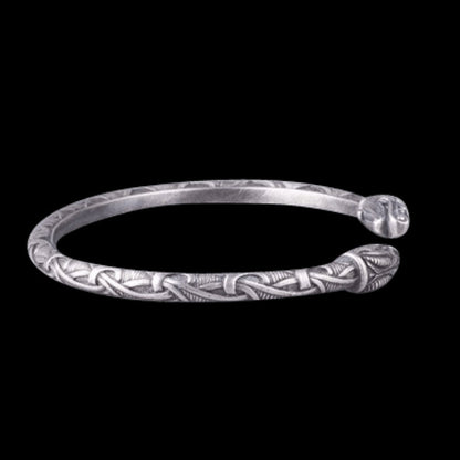 vkngjewelry Bracelet Handcrafted Silver Dragon's Cuff