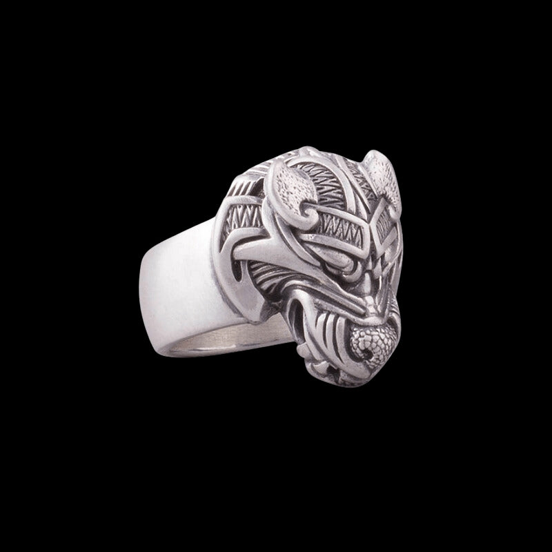 vkngjewelry Bagues Handcrafted  Fenrir Silver Ring