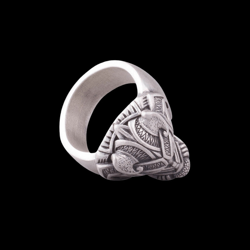 vkngjewelry Bagues Handcrafted  Fenrir Silver Ring