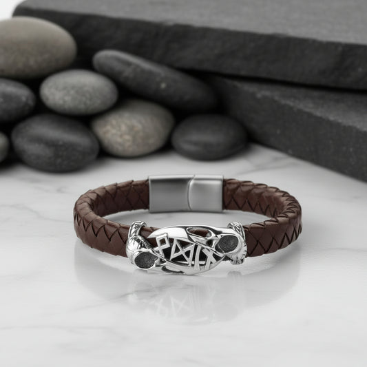 vkngjewelry Arm Ring Silver Odin’s Mark Bracelet, Handmade Viking Jewelry