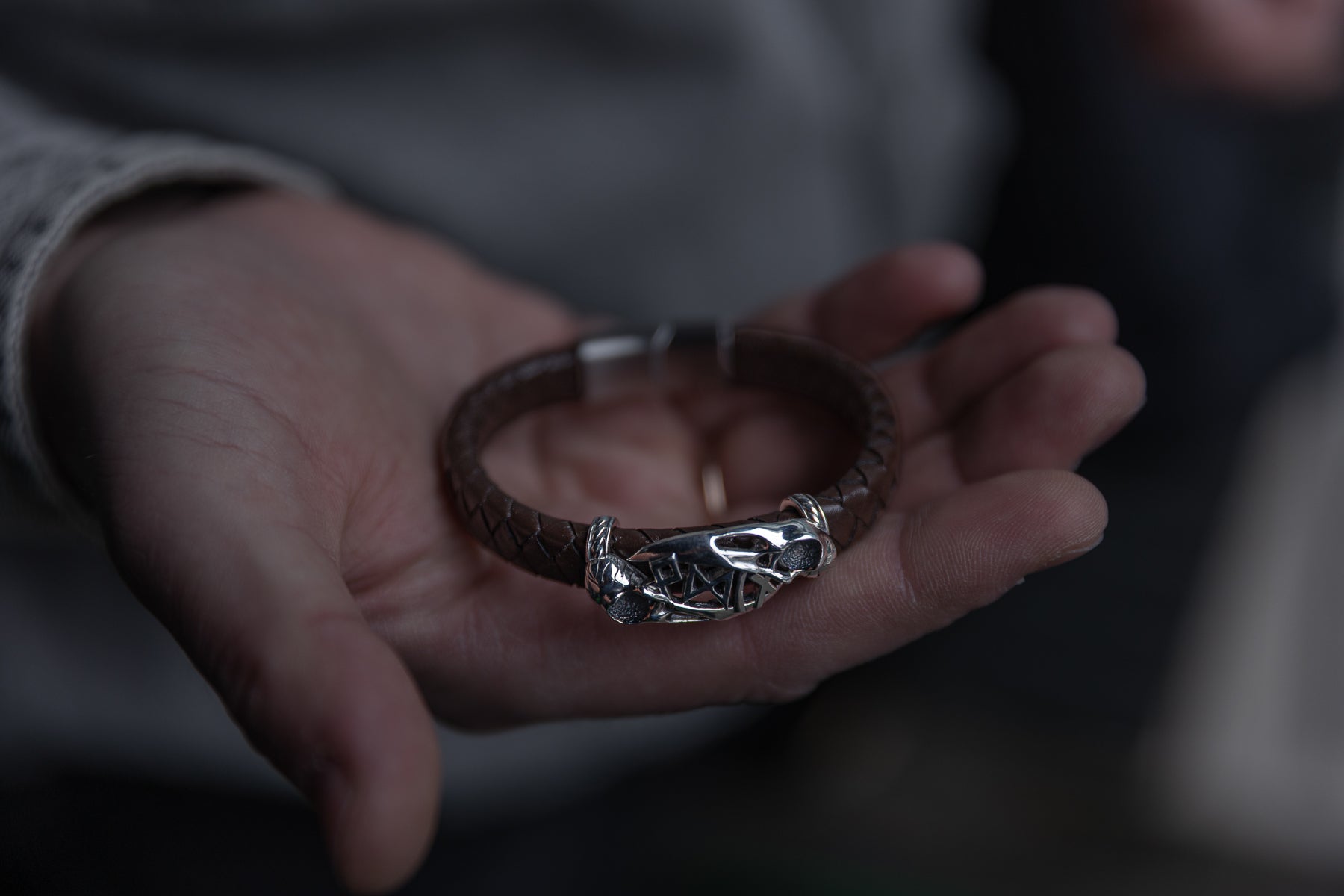 vkngjewelry Arm Ring Silver Odin’s Mark Bracelet, Handmade Viking Jewelry