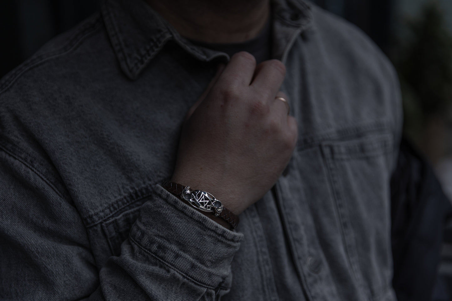 vkngjewelry Arm Ring Silver Odin’s Mark Bracelet, Handmade Viking Jewelry