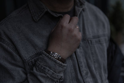 vkngjewelry Arm Ring Silver Odin’s Mark Bracelet, Handmade Viking Jewelry
