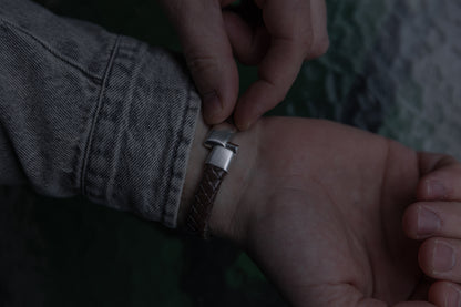 vkngjewelry Arm Ring Silver Odin’s Mark Bracelet, Handmade Viking Jewelry