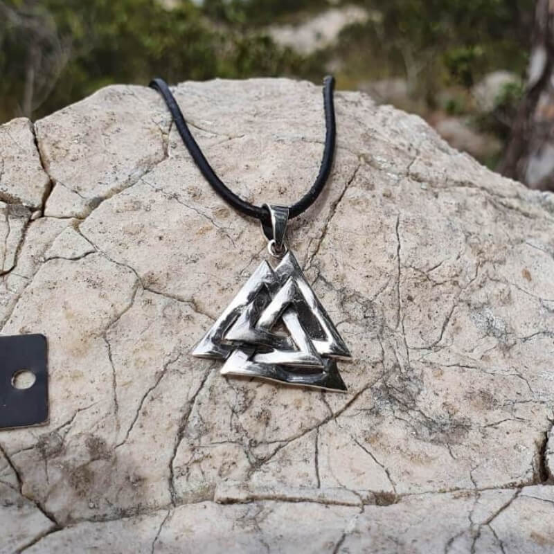 vkngjewelry Pendant Silver Sterling Clean Valknut Amulet