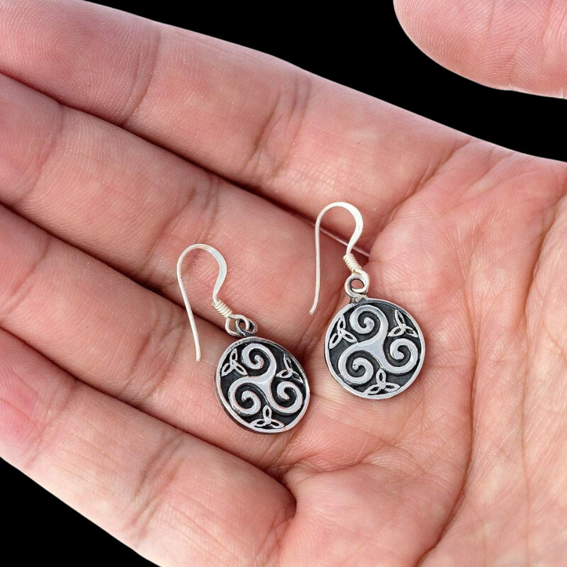 vkngjewelry Earring Silver Sterling Triskel Earrings