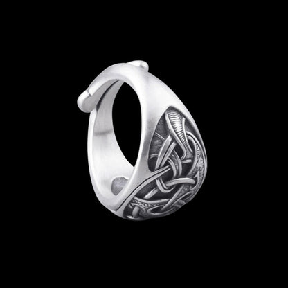 vkngjewelry Bagues Handcrafted Triquetra Silver Ring