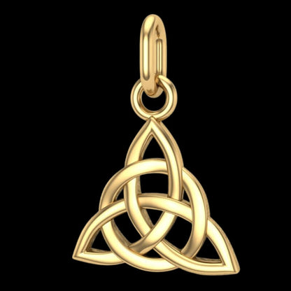 vkngjewelry pendentif Slim Celtic Triquetra Gold Pendant