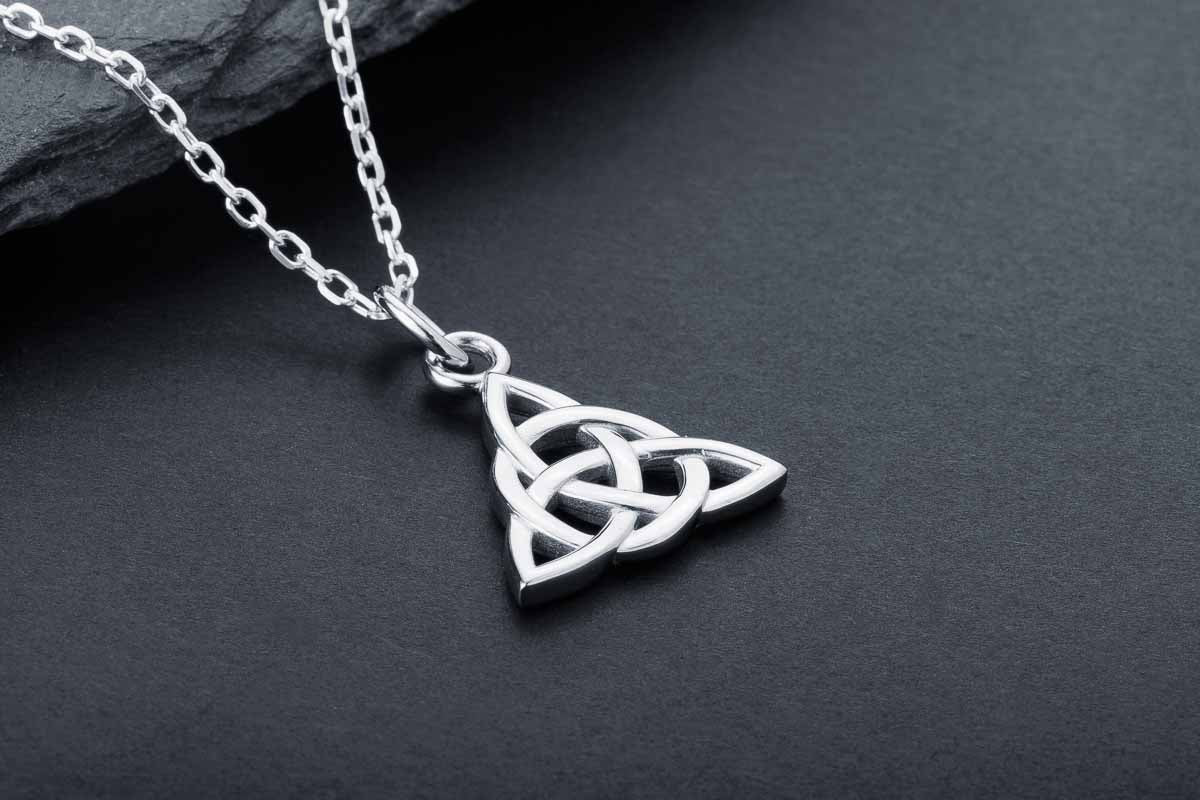 vkngjewelry Pendant Handcrafted Mini Celtic Triquetra Silver Pendant