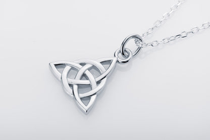 vkngjewelry Pendant Handcrafted Mini Celtic Triquetra Silver Pendant
