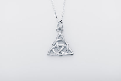 vkngjewelry Pendant Handcrafted Mini Celtic Triquetra Silver Pendant