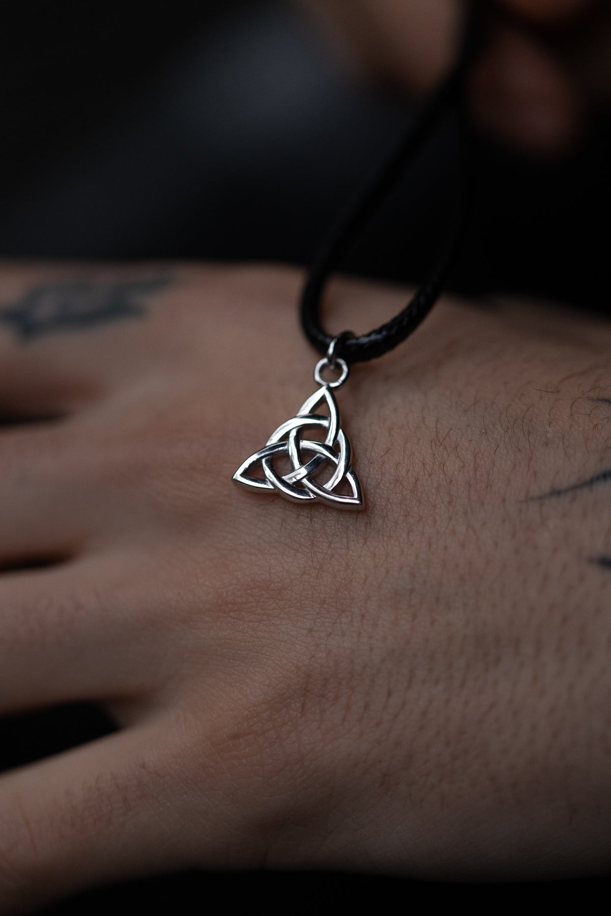 vkngjewelry Pendant Handcrafted Mini Celtic Triquetra Silver Pendant