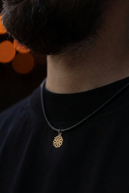 vkngjewelry Pendant Handcrafted Slim Helm Of Awe Gold Pendant