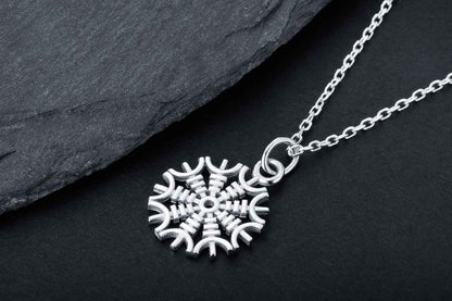 vkngjewelry Pendant Handcrafted Mini Helm Of Awe Silver Pendant