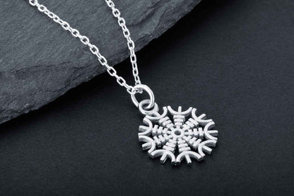 vkngjewelry Pendant Handcrafted Mini Helm Of Awe Silver Pendant