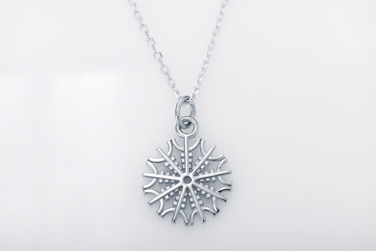 vkngjewelry Pendant Handcrafted Mini Helm Of Awe Silver Pendant