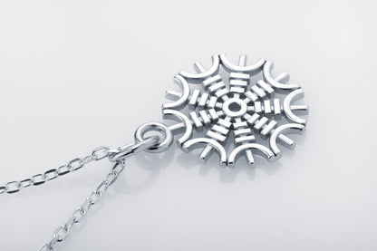vkngjewelry Pendant Handcrafted Mini Helm Of Awe Silver Pendant