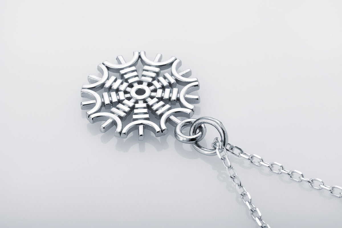vkngjewelry Pendant Handcrafted Mini Helm Of Awe Silver Pendant