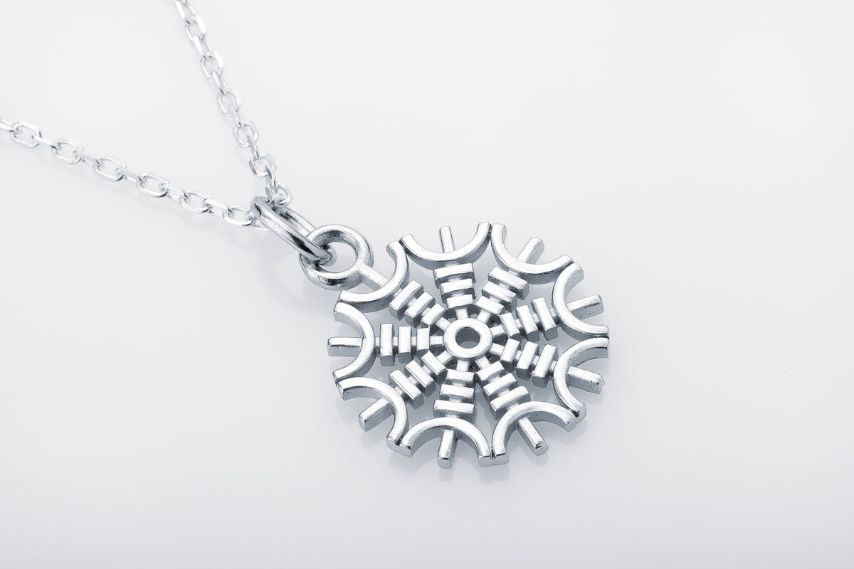 vkngjewelry Pendant Handcrafted Mini Helm Of Awe Silver Pendant