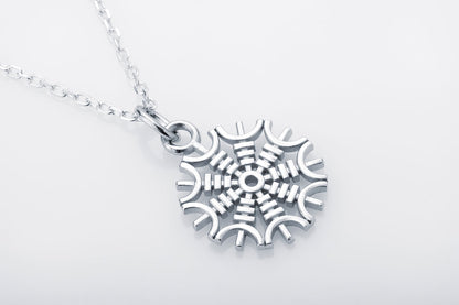 vkngjewelry Pendant Handcrafted Mini Helm Of Awe Silver Pendant