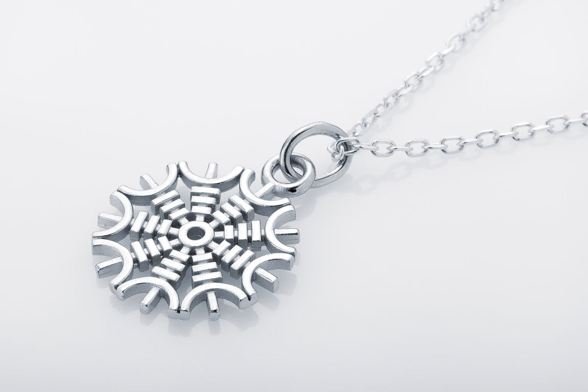 vkngjewelry Pendant Handcrafted Mini Helm Of Awe Silver Pendant