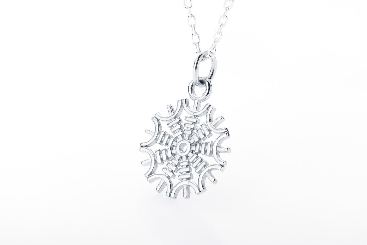 vkngjewelry Pendant Handcrafted Mini Helm Of Awe Silver Pendant