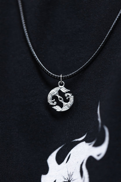 vkngjewelry Pendant Handcrafted Mini Hugin & Munin Silver pendant