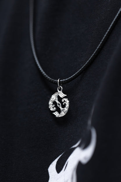 vkngjewelry Pendant Handcrafted Mini Hugin & Munin Silver pendant
