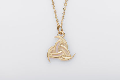 vkngjewelry Pendant Handcrafted Slim Odin's Horns Gold pendant