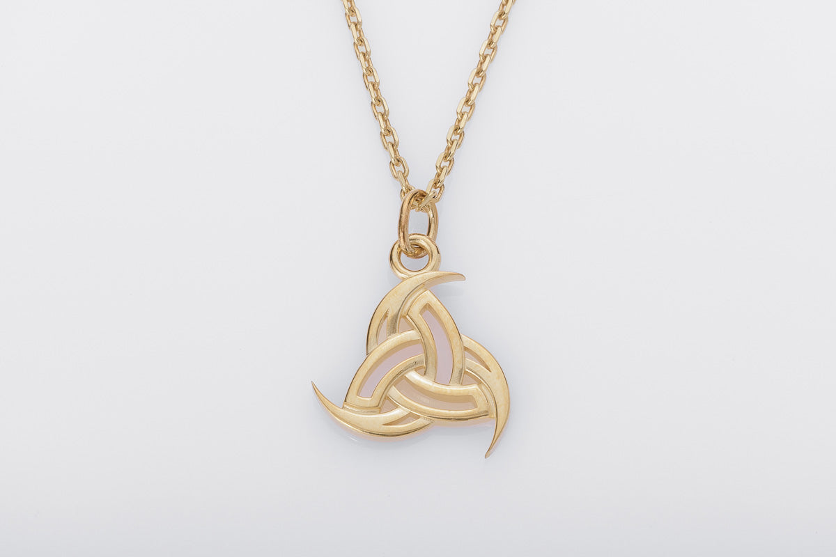 vkngjewelry Pendant Handcrafted Slim Odin's Horns Gold pendant