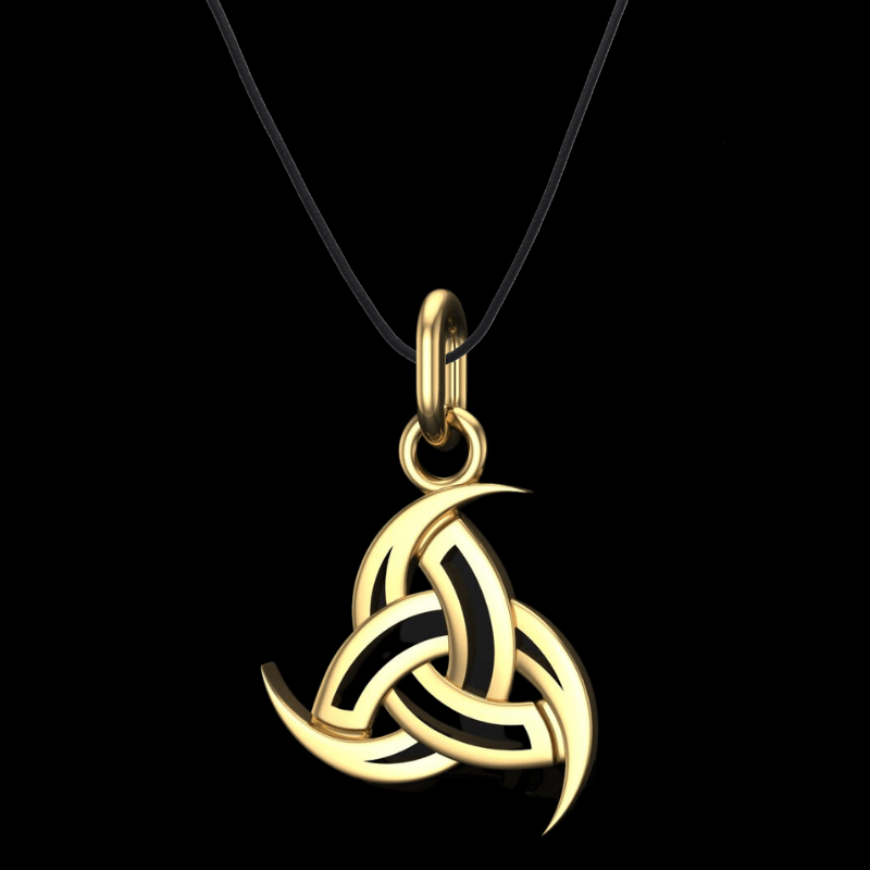 vkngjewelry pendentif Slim Odin's Horns Gold pendant