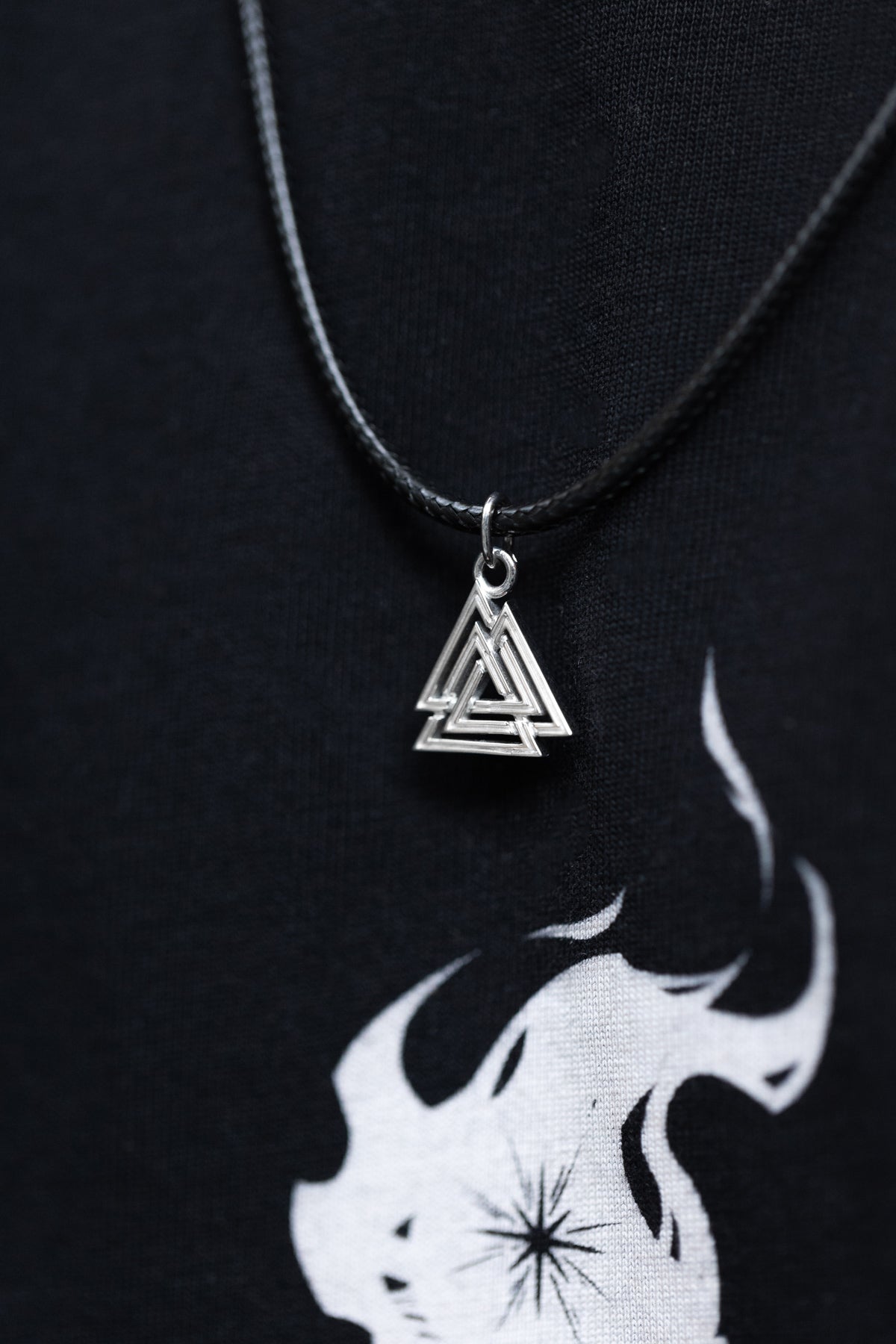vkngjewelry Pendant Handcrafted Mini Valknut Silver Pendant