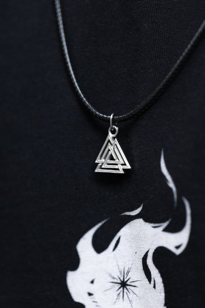 vkngjewelry Pendant Handcrafted Mini Valknut Silver Pendant