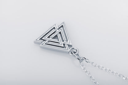 vkngjewelry Pendant Handcrafted Mini Valknut Silver Pendant