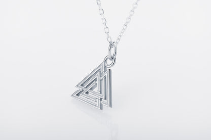 vkngjewelry Pendant Handcrafted Mini Valknut Silver Pendant