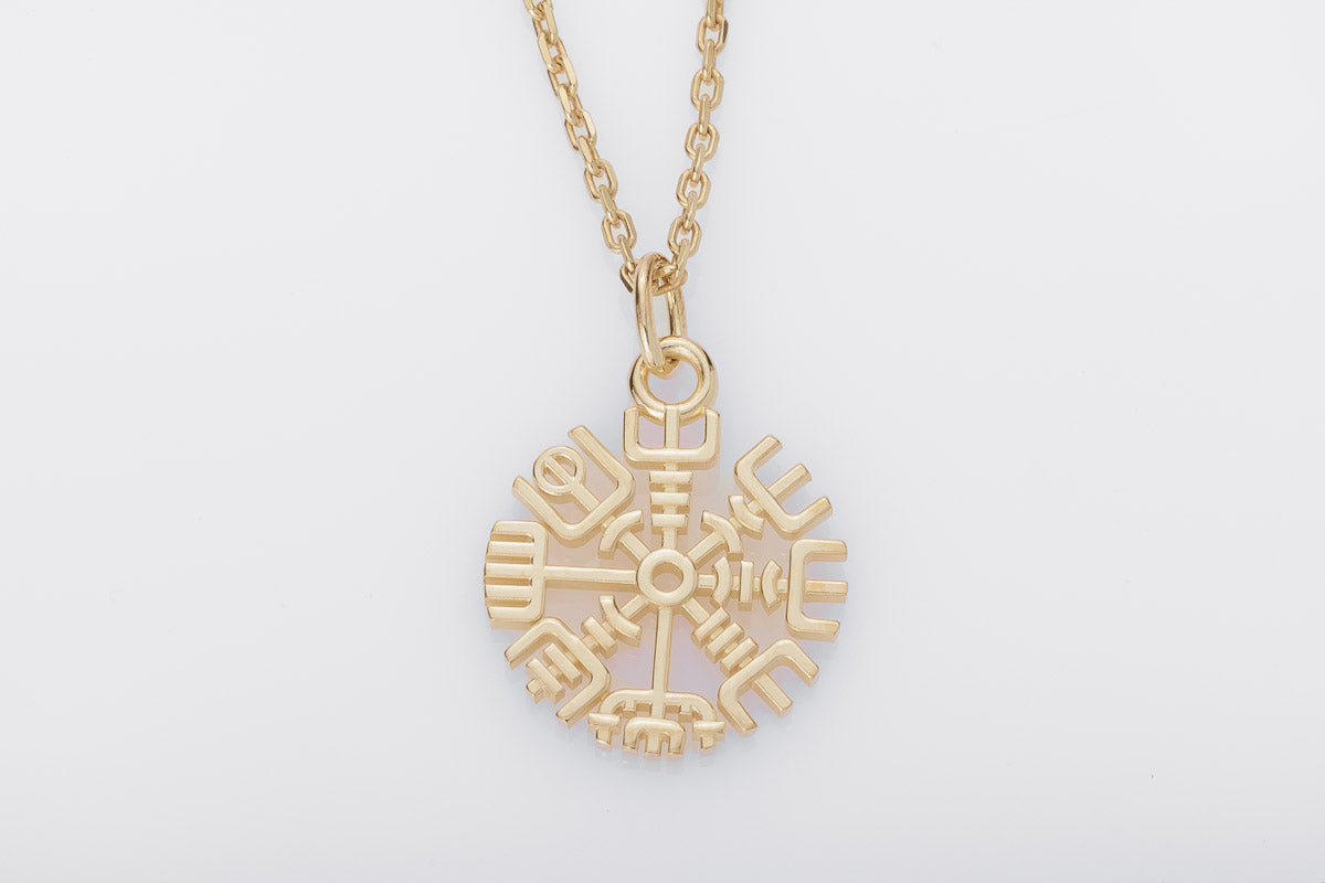 vkngjewelry Pendant Slim Vegvisir Gold Pendant