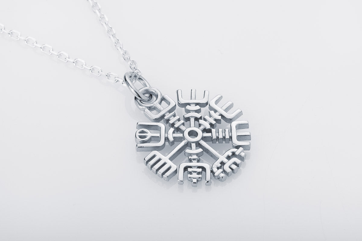 vkngjewelry Pendant Mini Vegvisir Silver Pendant