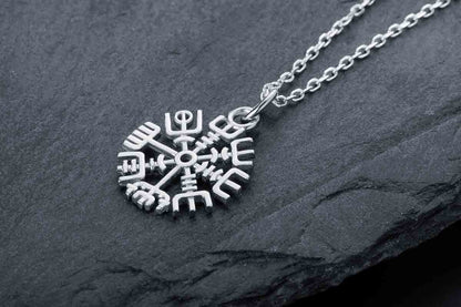vkngjewelry Pendant Mini Vegvisir Silver Pendant