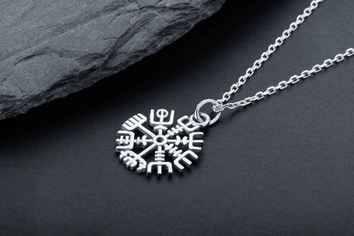 vkngjewelry Pendant Mini Vegvisir Silver Pendant