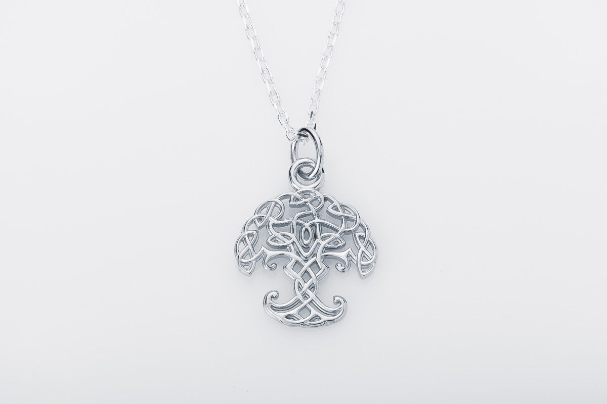 vkngjewelry Pendant Handcrafted Mini Yggdrasil Silver Pendant