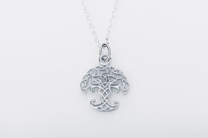 vkngjewelry Pendant Handcrafted Mini Yggdrasil Silver Pendant