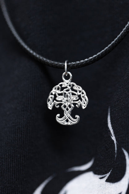 vkngjewelry Pendant Handcrafted Mini Yggdrasil Silver Pendant