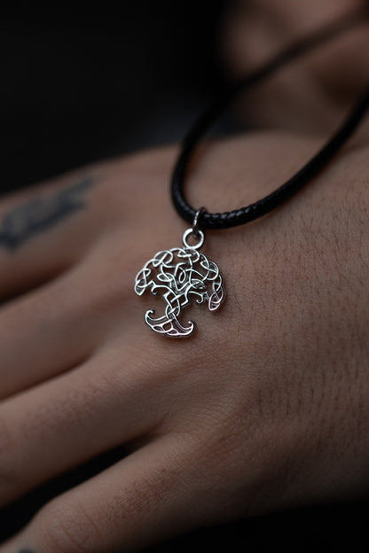 vkngjewelry Pendant Handcrafted Mini Yggdrasil Silver Pendant