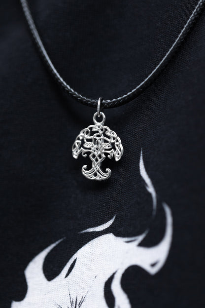 vkngjewelry Pendant Handcrafted Mini Yggdrasil Silver Pendant